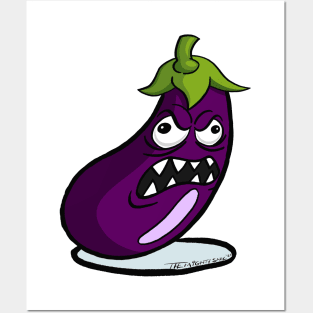 Angry Aubergine /Eggplant Posters and Art